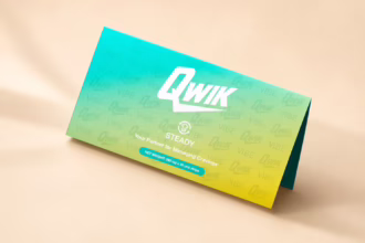пачка продукции Qwik Steady в зелено-желтой упаковке